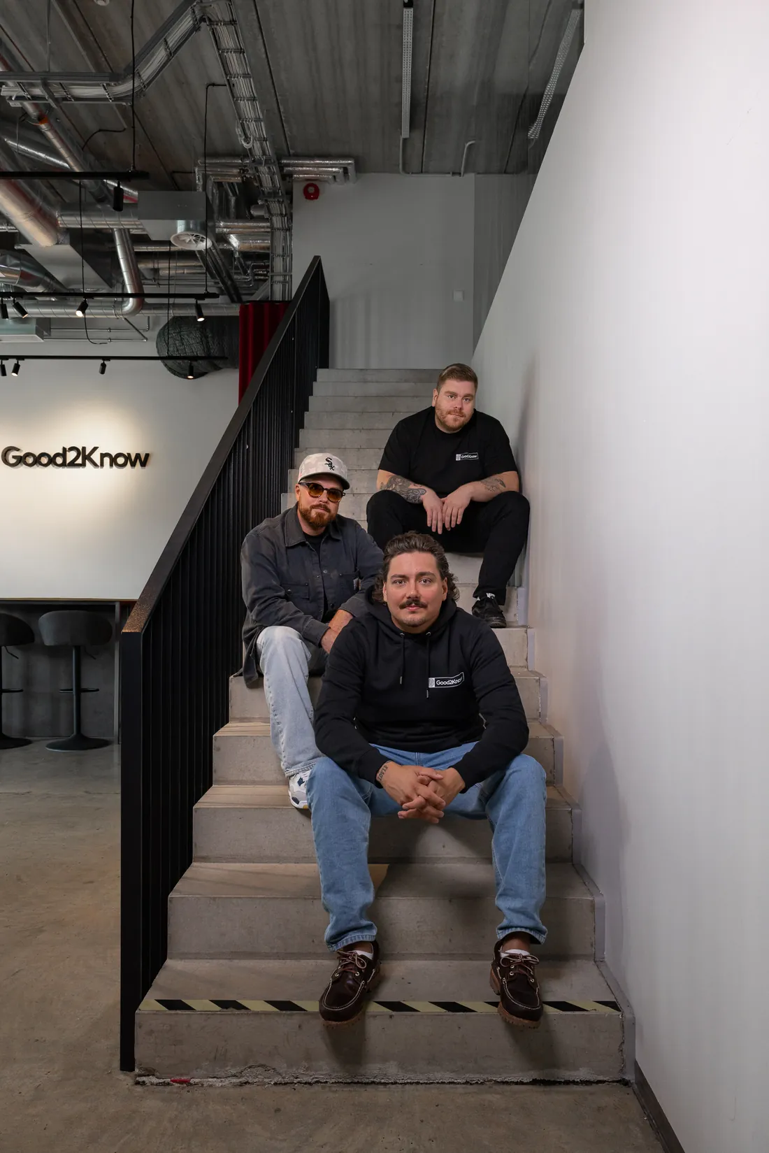 The Good2Know founders at the company office in Tallinn